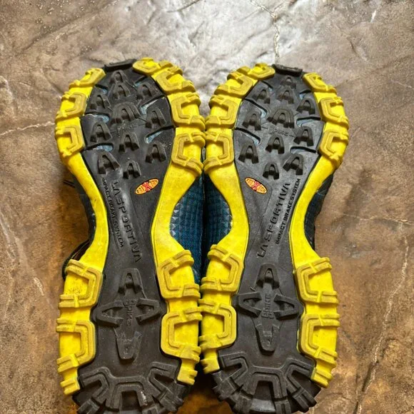 La Sportiva Men's Bushido Trail Running Shoe, Ocean Sulphur Men's Size US 10 EUC - Picture 3 of 4
